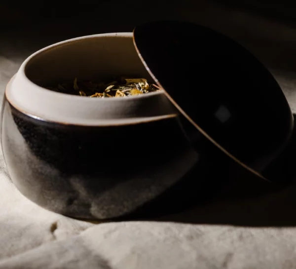 boite-temmoku-noire-Céramique-Art-de-la-table-grès-émail-pascaline-bostyn